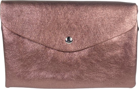 Flora & Co - trendy clutch - crossbody handtas - koper metallic