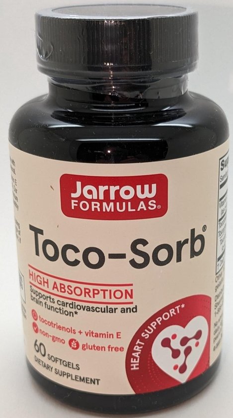 Toco Supplement Toco-Sorb Mixed Tocotrienols and Vitamin E (60 Softgels) - Jarrow ...