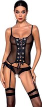 PE Nessy corset & thong black