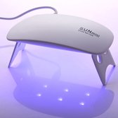 Royala Witte Nagellak Droger SunMini - Professioneel & Compact - LED verlichting 6W - Gellak Lamp - Nagel Lamp - Nagelverzorging - USB - Reisformaat - Compact - Nagellak Droger - Nagellak Lamp