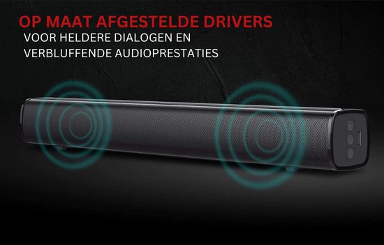 Soundbar met subwoofer - Met afstandsbediening - soundbars voor tv / computer / ultrabrede monitoren - Bluetooth/optische ingang/TV ARC/AUX-in — afbeelding 2