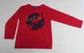T shirt met lange mouwen - Jongens - Rood - Lets rock - 4 jaar 104