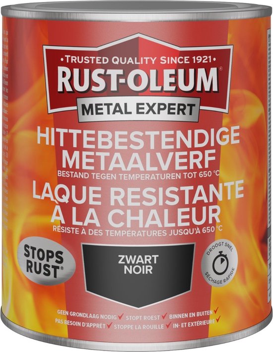 RustOleum Metal Expert Hittebestendige Metaal Verf 750ml bol