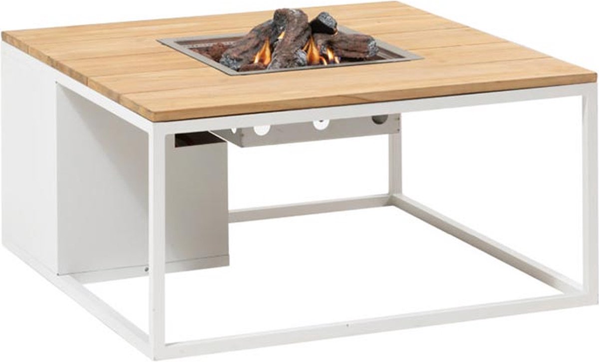 Loft 100 white frame teak top
