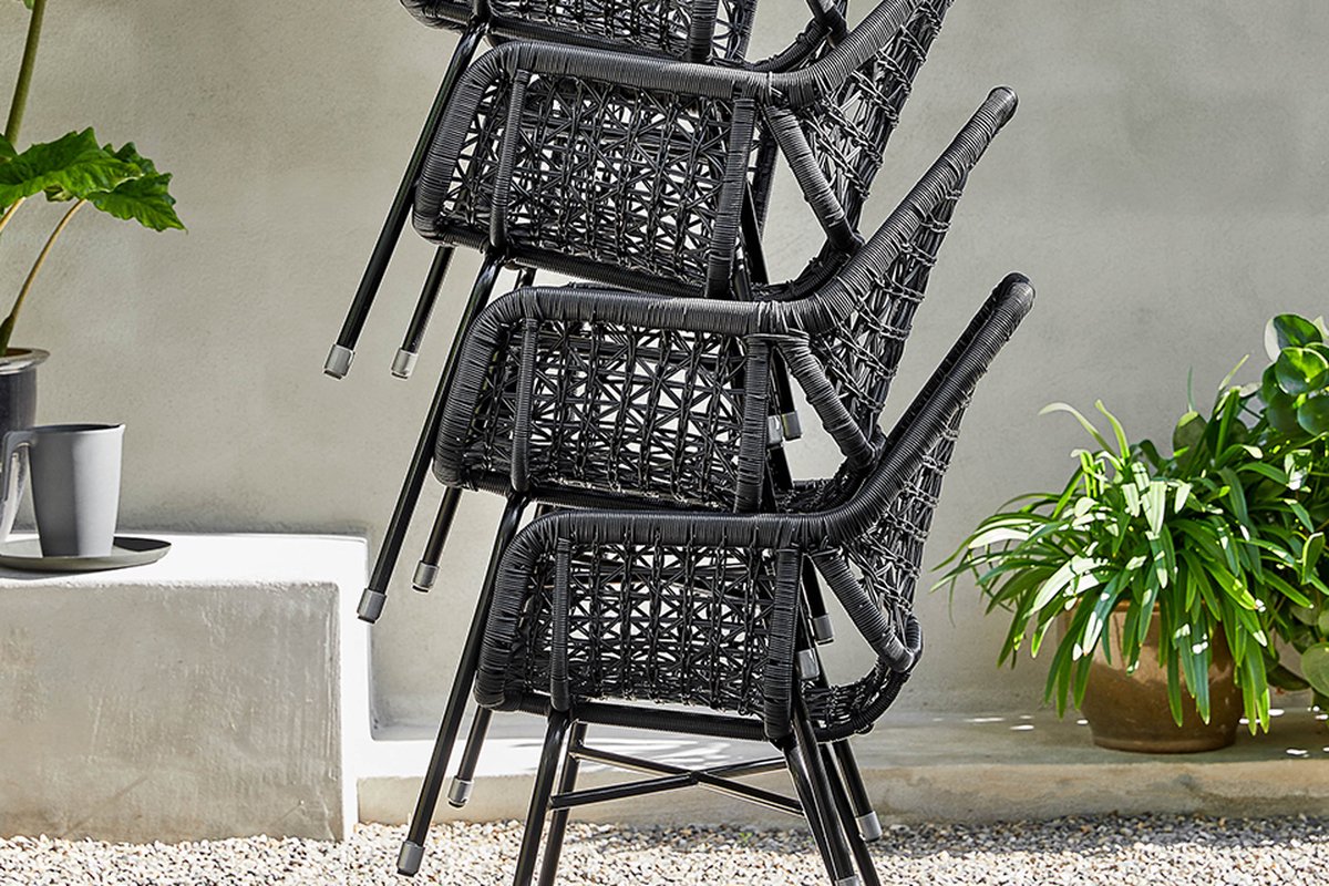 Apple Bee Zara Chaise de jardin - Noir
