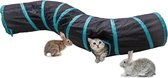 Kattentunnel kat speelgoed tunnel 2-weg tube inklapbaar kattenspeelgoed voor kittens puppy's konijnen en konijnen huisdier