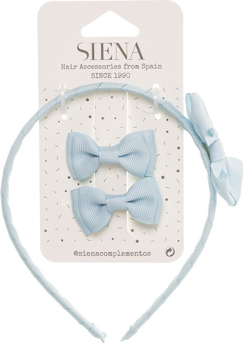 Siena Haarclips/Haarband Set | Grosgrain | Lichtblauw | 7439