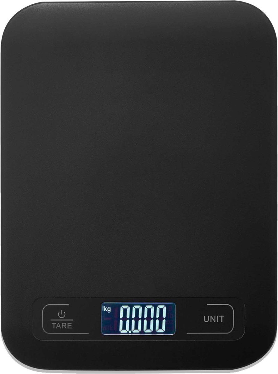 Boks Digitale Precisie Keukenweegschaal - Tarra Functie - 1gr tot 15KG - Zwart