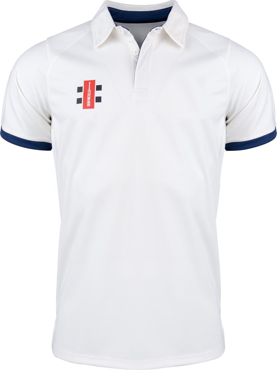Gray-Nicolls Cricket SHIRT PRO PERF V2 S/S IV/NV XS Extra Small - Ivory / Navy