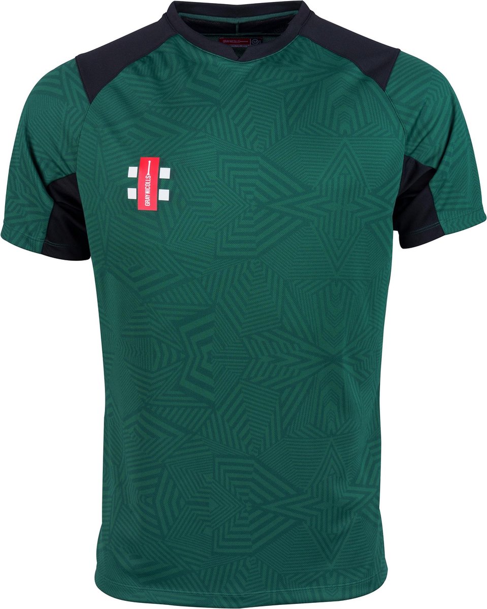 Gray-Nicolls Cricket SHIRT PRO T20 S/S GN/BK 2XL 2 Extra Large - Groen / Zwart