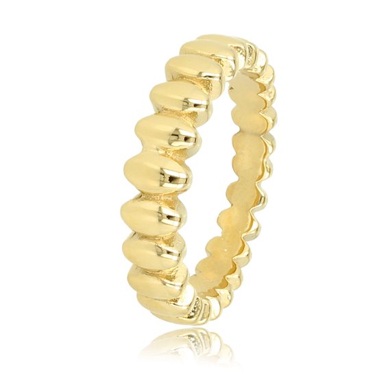 My Bendel - Gouden ring met ovaaltjes - Gouden ring met ovaaltjes - Met luxe cadeauverpakking