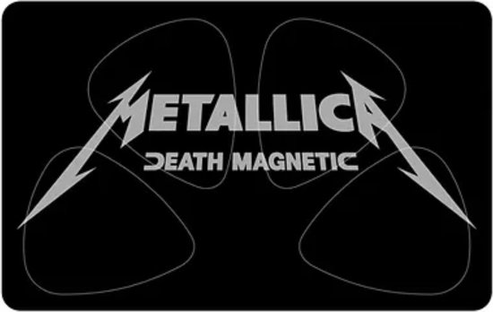 Metallica - Plectrum - Death Magnetic - Pikcard met 4 plectrums