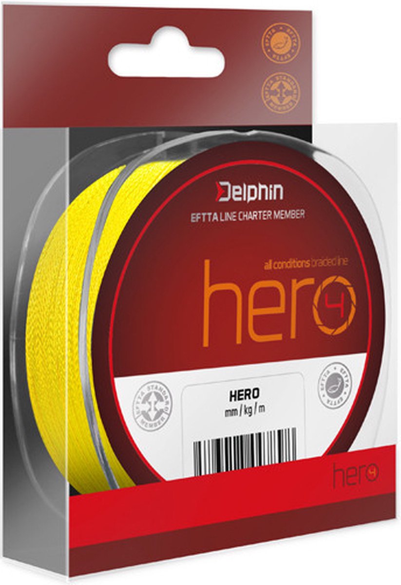 Gevlochten lijn - Delphin - Hero - 4 Braid - 117 meter - 0.16mm - 10kg
