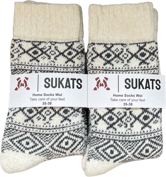 Sukats® Huissokken - Homesocks - Paar - Wol - Warm - Winter