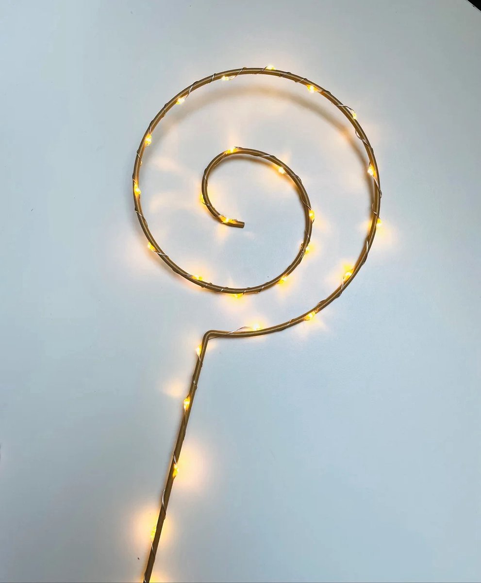 Sinterklaas staf lampje – LED verlichting 40 cm – Sint versiering – Sfeerlicht & nachtlampje