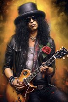 Slash Poster | Guns n roses | Sweet child of mine | Rock poster | Gitaar poster | 51x71cm | Geschikt om in te lijsten