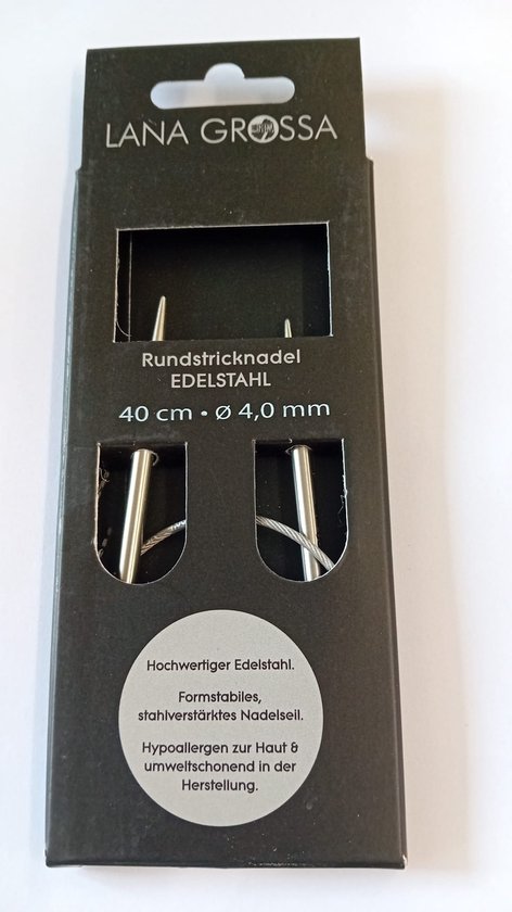 Lana Grossa Rondbreinaald Edelstaal 40 cm 4 mm