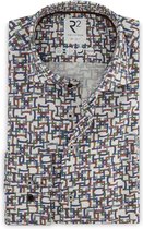R2 Amsterdam - Overhemd Knitted Print Multicolour - Heren - Maat 41 - Modern-fit