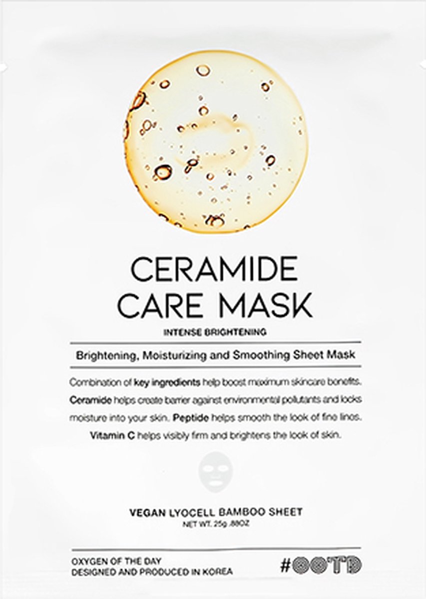 #OOTD - Ceramide Care Vegan Face Mask Sheet - Korean Skincare - Cruelty Free - Gezichtsmasker met vitamine C
