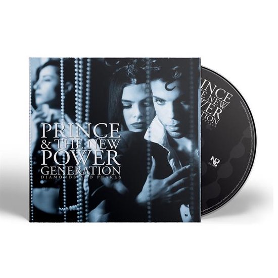Cd-hoes en cd van Prince & The New Power Generation 'Diamonds and Pearls' albumhoes.