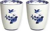 Ensemble de 2 tasses Rijksmuseum - Service bleu de Delft - Ensemble de tasses à thé - Tasse sans poignée - Tasse à café - Belles tasses - Tasses à café - Ensemble de tasse à café - Cadeau d'entreprise - typiquement hollandais - Cadeau pour femme