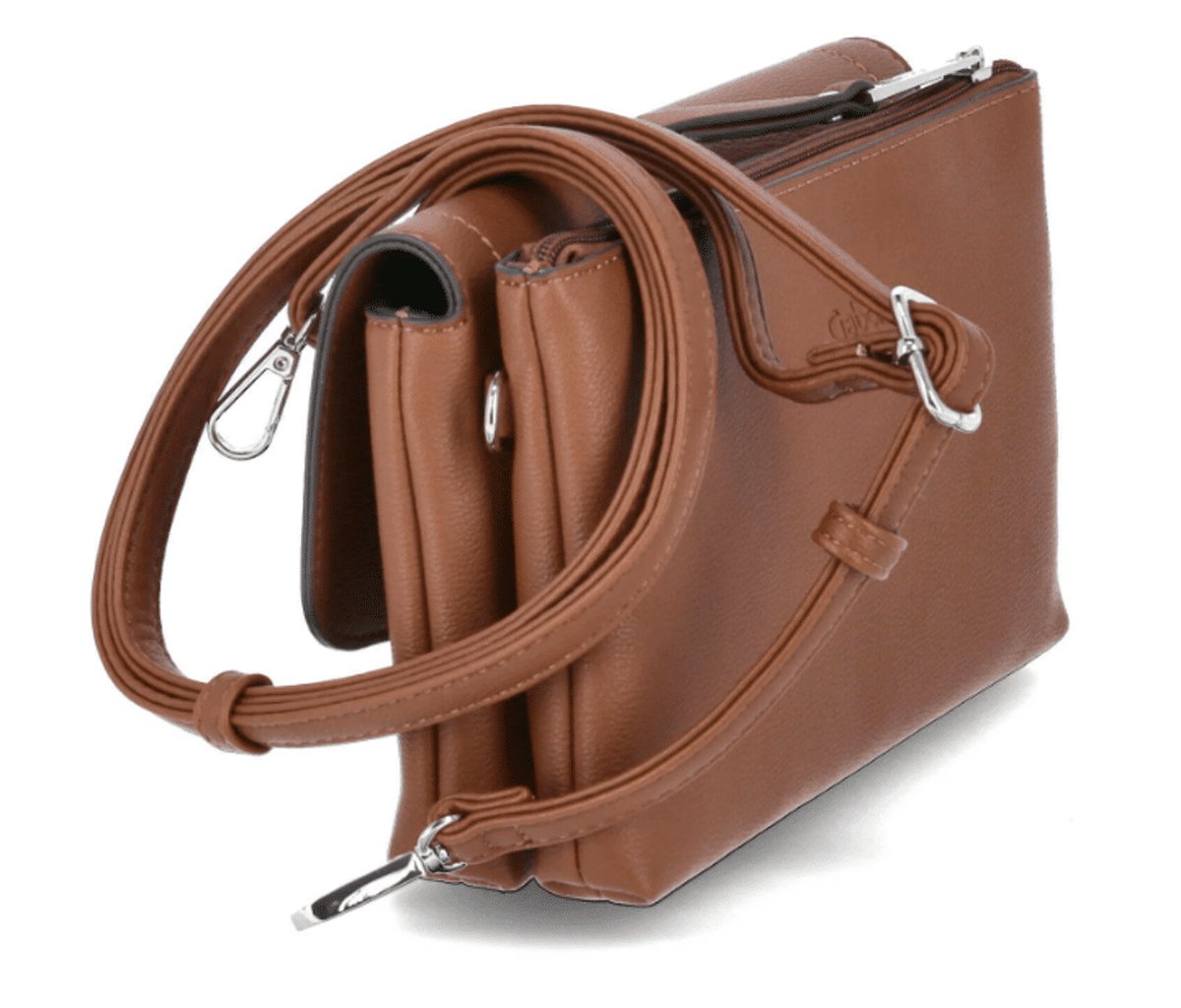 Sac à Main Gabor Elissa Flap Bag - Cognac, Taille S, Bandoulière Ajustable, Neuf Avec étiquettes