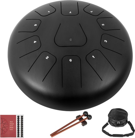 BrellaVio Lotus Tongue Drum avec livre d'enseignement - 16 cm - Handpan -  Tambour de