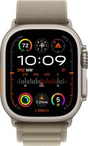 Apple Watch Ultra 2 - GPS + Cellular - 49mm - Titanium Case with Olive Alpine Loop - Small