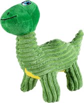 Duvoplus - Speelgoed Voor Dieren - Hond - Pluche Dino Brontosaurus Corduroy 24x12x24cm Groen - 1st