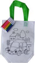 Kleurplaat - Tas - Eigen tas kleuren - Kinderen - Knutselen - Kleurplaat Tas