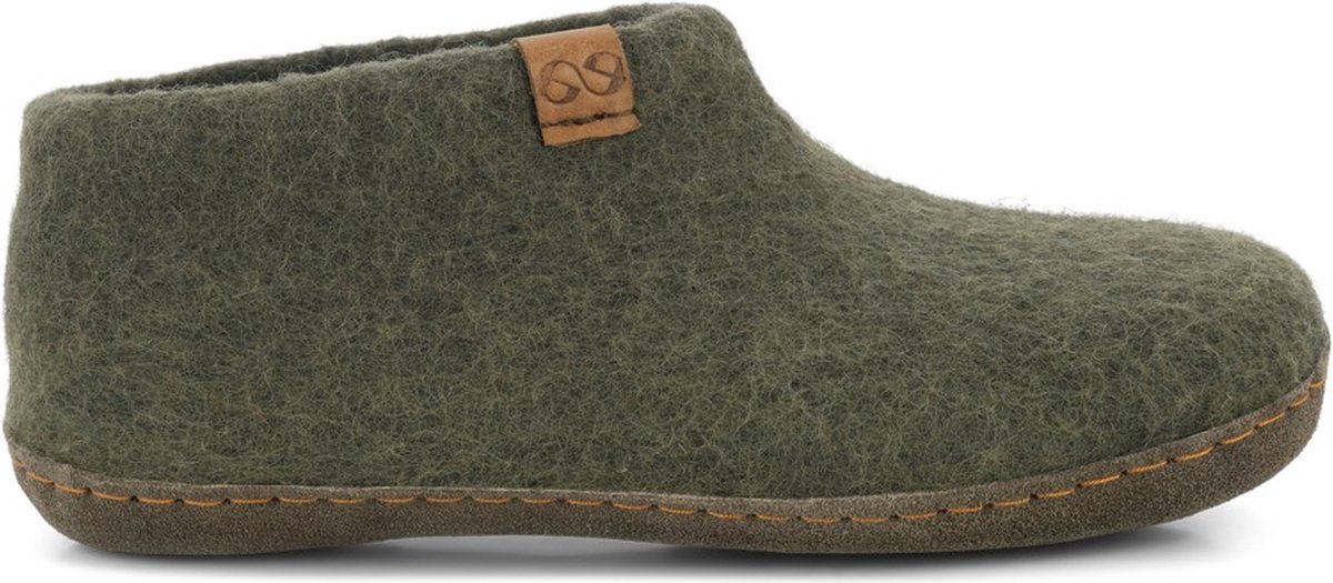 Wool by Green Comfort Mera Sage 045 Unisex Sloffen - Groen - 46