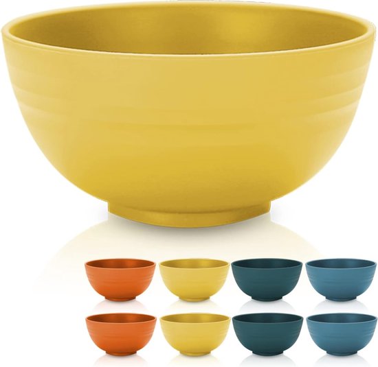 Lot De 5 Bols à Céréales, Bols à Soupe En Plastique De 510 Ml, Bols à Pâtes Incassables Vaisselle Légère Et Réutilisable Vaisselle Fruit Snack Conteneur Pour Voyage, Pique-nique, Camping (Couleurs