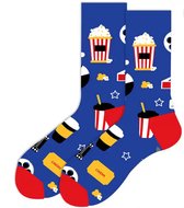 JustSockIt Bioscoop sokken - Sokken - Leuke sokken - Vrolijke sokken - Movie sokken - Cinema sokken