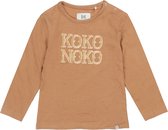 Koko Noko U44919 Tops & T-shirts Meisjes - Shirt - Camel - Maat 104
