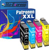 Tito-Express Epson 603 XL 4x inkt cartridge alternatief voor Epson 603XL XP-2100 XP-2105 XP-2150 XP-2155 WorkForce WF-2810DWF WF-2820DWF WF-2830DWF