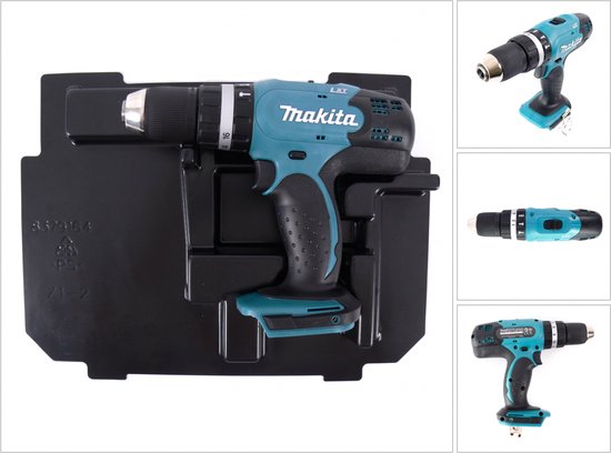 Makita DHP 453 ZE accu klopboormachine 18V 42Nm + inzetstuk voor Makpac
