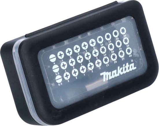 Makita - D-35031 - 31 delige bitset in cassette met riemclip - Makita