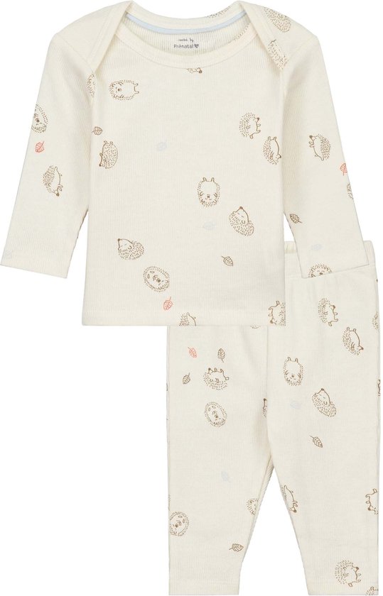 Prénatal baby pyjama - Unisex - Gebroken wit - Maat 50