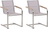 Beliani COSOLETO - Lot de 2 chaises de jardin - Beige - Polyester