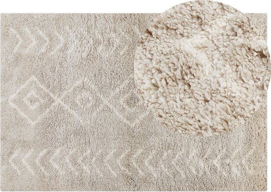 KAPAN - Shaggy tapijt - Beige - 200 x 300 cm - Polypropyleen