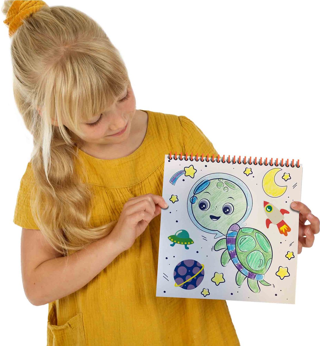 SES Creative- Doe kleurboek glow in the dark 3 in 1 - scratch, stickers en kleurplaten - met scratch pen – kleurboek voor kinderen — afbeelding 6