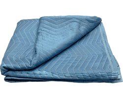 foto van 2x Kortpack - Premium Gevoerde Verhuisdekens 183cm x 203cm - Topkwaliteit - Extra sterk door de zig-zag stiksels - Pluist niet - (099.0076)