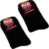 BRUBAKER 2 Paar Heat my Feet Unisex Thermosokken - Warme Sokken - Huissoken - Skisokken – Zwart – Maat 39-42