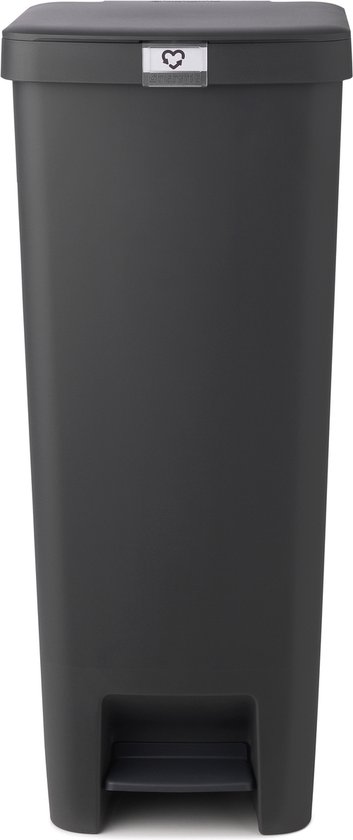 Brabantia StepUp Prullenbak - Pedaalemmer - 40 liter - Dark Grey