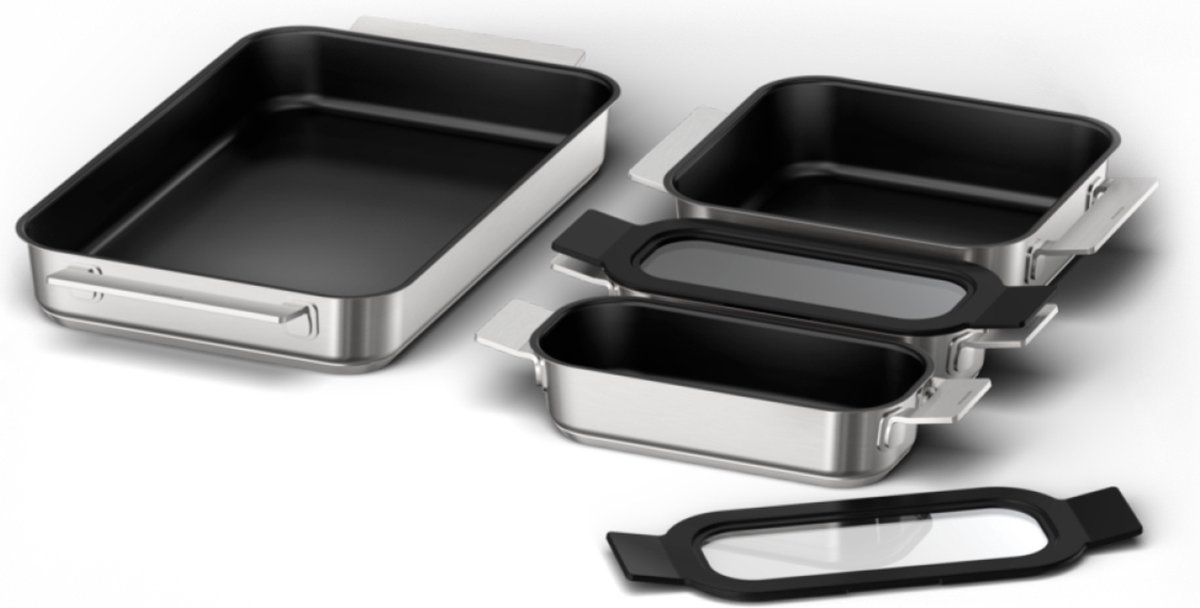 Neff Z9404FF0, Pro pannenset geschikt voor flex-inductie, 4 stuks, RVS