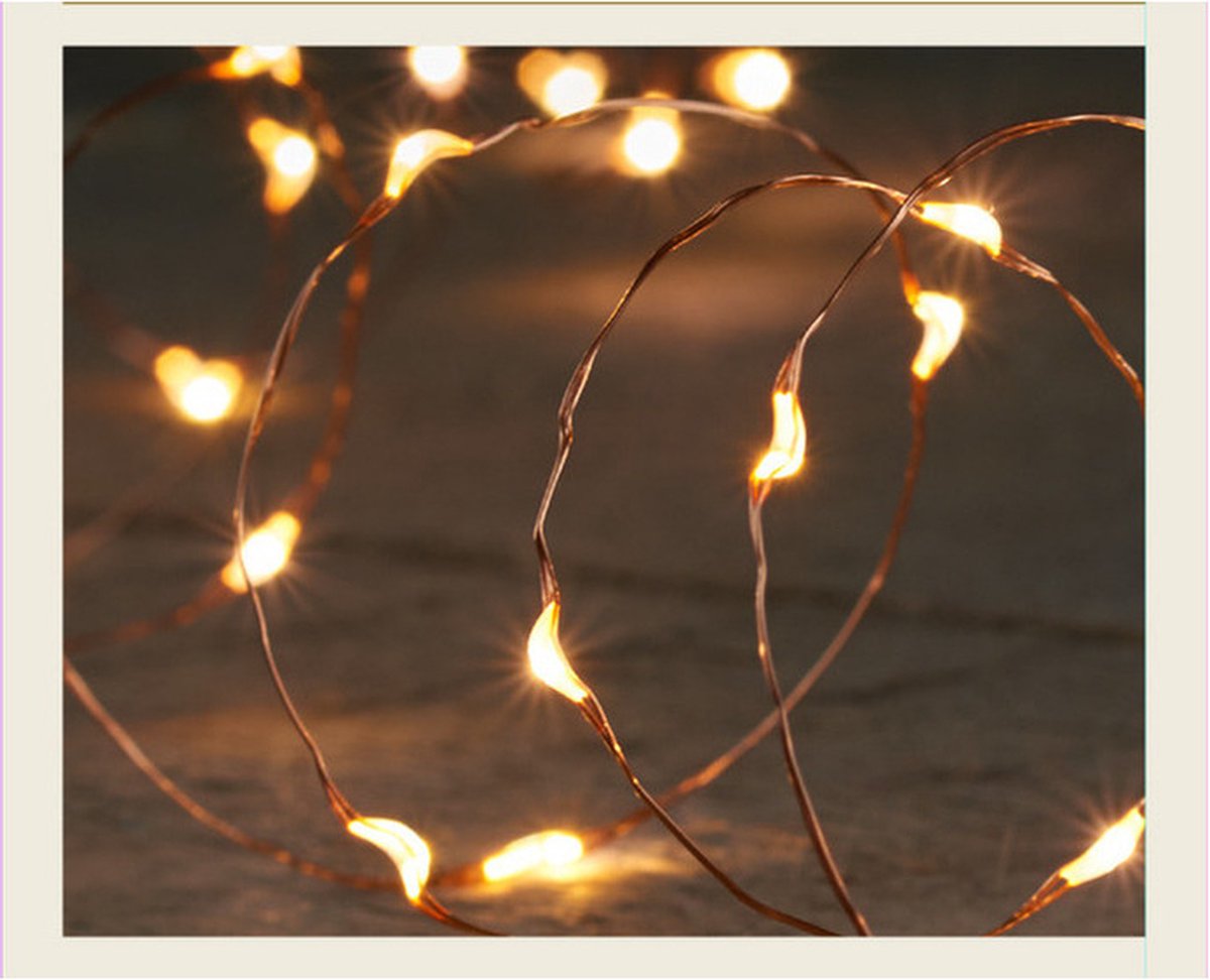 Anna Collection draadverlichting - koper- 10 leds- warm wit - 100 cm