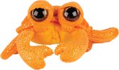 Suki Gifts pluche krab knuffeldier - cute eyes - oranje - 14 cm - Hoge kwaliteit