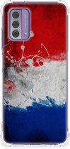 Telefoon Hoesje Geschikt voor Nokia G42 Leuk Hoesje met transparante rand Nederlandse Vlag
