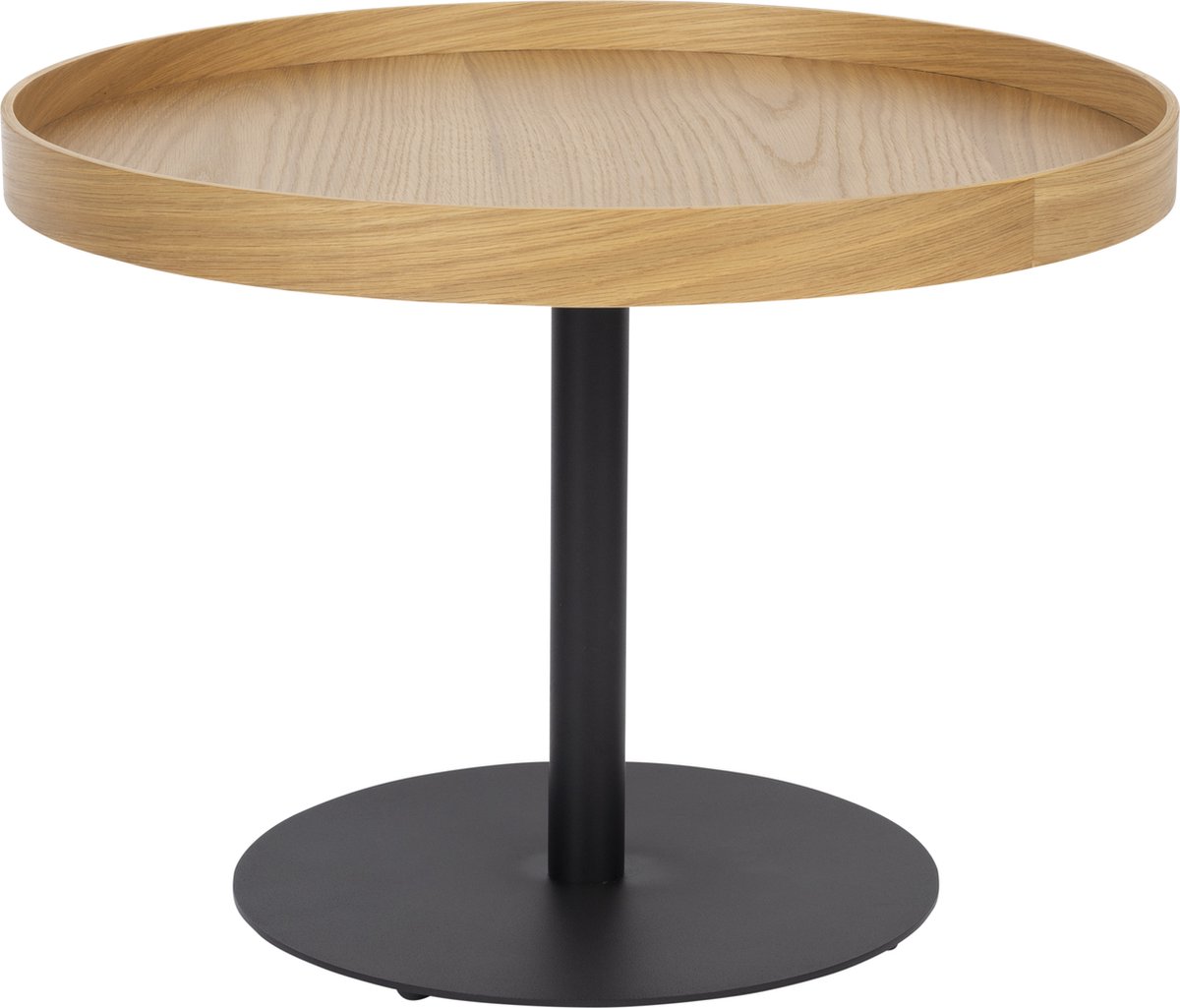 Housecraft Living Yuri Bijzettafel Rond 56x56 cm Hout Eiken - Bruin