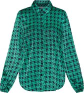 SISTERS POINT EBBEY-SH58 Dames shirt- Green/Black - Maat XS